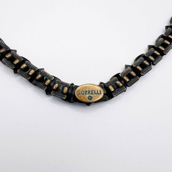 Sorrelli Necklace Bracelet Set Rhinestone Heart Link Statement Signed - Picture 5 of 11